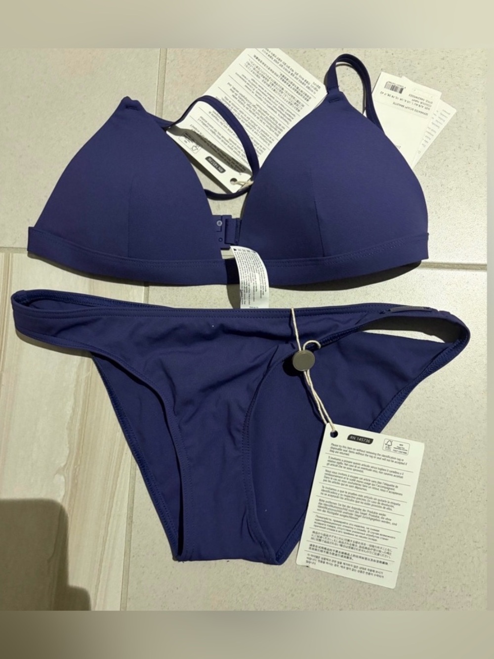New Zimmermann Deep Navy Two-Piece Bikini Set purple blue S 6
